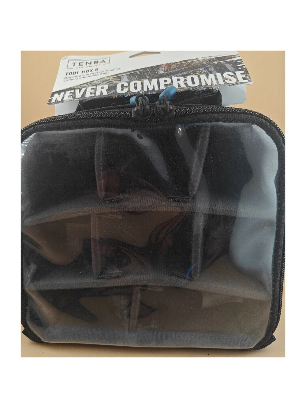 Tenba Tools Tool Box 6 Camera Organizer Black Adjustable Dividers New